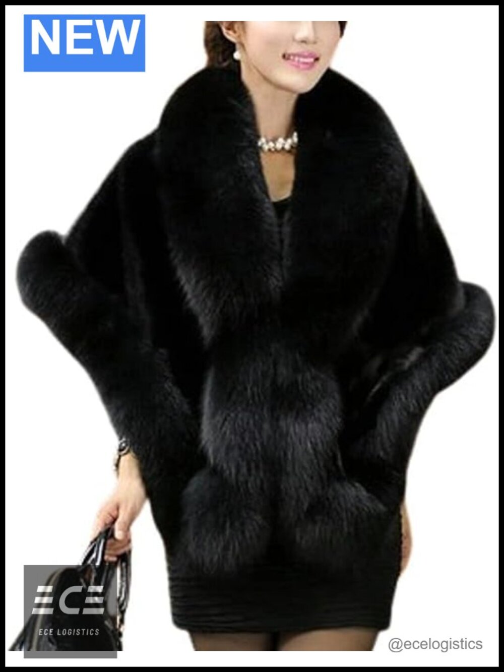 Faux Fur Shawl Scarf Wrap Shrug Winter Warm Cape for Wedding Evening
